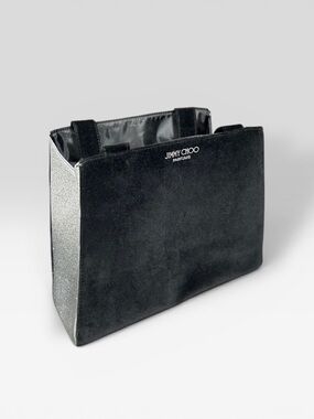 Jimmy Choo Black & Silver Glitter Tote